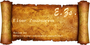 Eiser Zsuzsanna névjegykártya